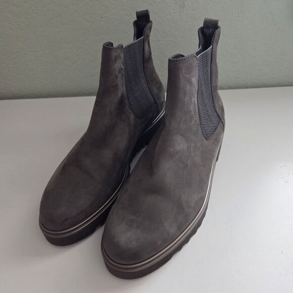 Paul Green Shoes - Paul Green Vienna Lugged Sole Nubuck Chelsea Boots UK4.5 US7